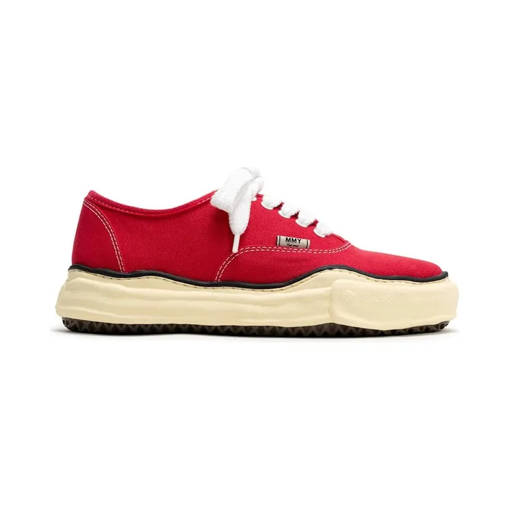 Maison Mihara Yasuhiro Baker Vintage-Like OG Sole Cavas Low Red (A09FW735-RED)