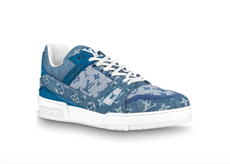 Louis Vuitton Trainer Sneaker Denim Monogram (1A7S53)
