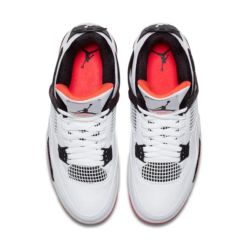 Jordan  4 Retro Flight Nostalgia White/Black-Bright Crimson-Pale Citron (308497-116)