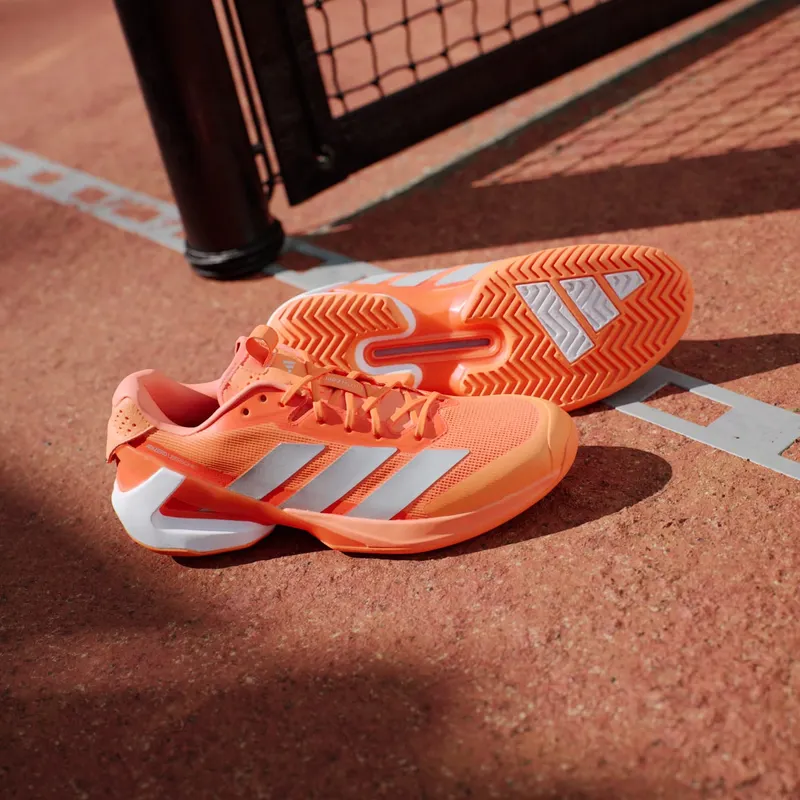 Adidas Adizero Ubersonic 5 Tennis Shoes Lucid Orange / Silver Metallic / Core Black (JR1734)
