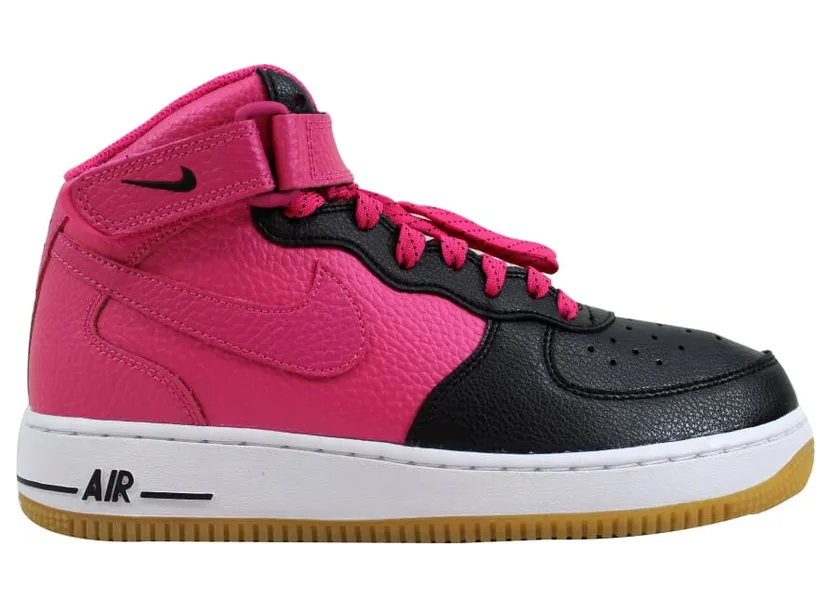 Nike Air Force 1 Mid Black Vivid Pink White (GS)