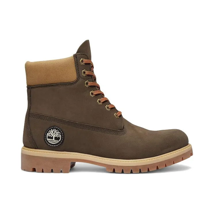 Timberland 6″ Premium Waterproof Boot Dark Brown Olive Nubuck (TB0A2P6W-A4J)