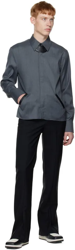 CALVINLUO Black Square Toe High black (CLFM22132)