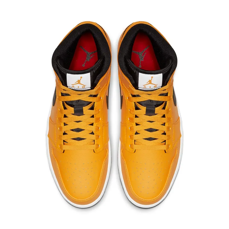Air Jordan Nike AJ I 1 Mid University Gold Black (2019) (554724-700)