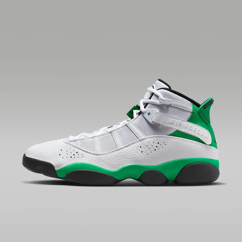 Jordan 6 RINGS “White / Black / Lucky Green” (322992-131)