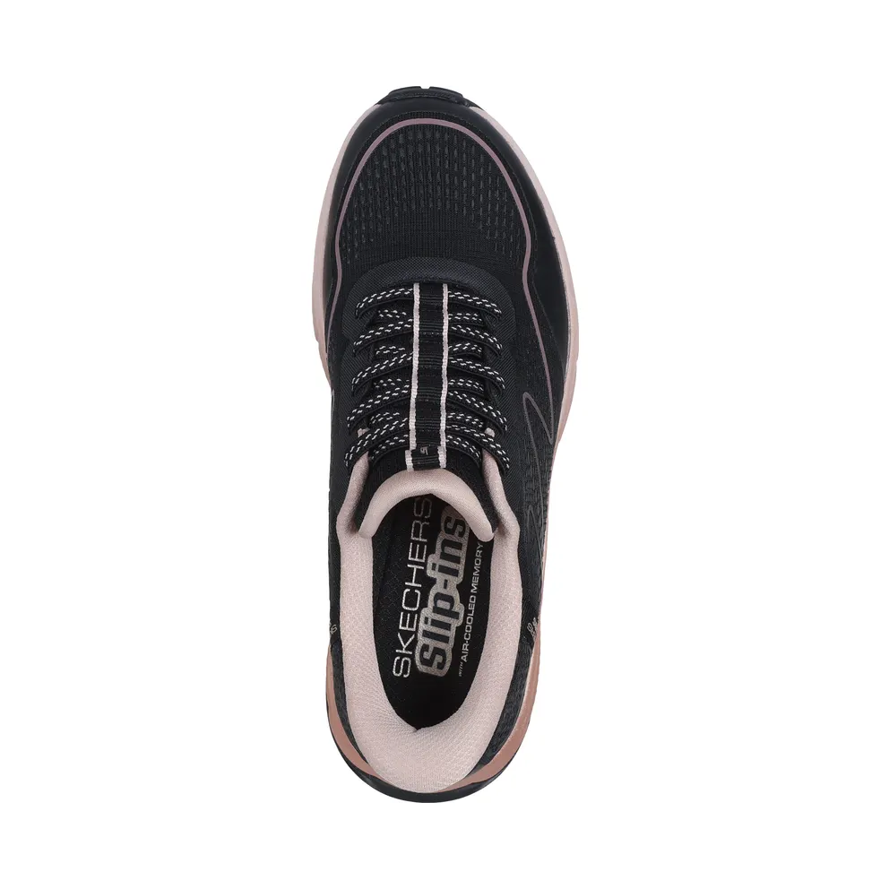 Skechers Slip-ins: Switch Back – Mist – Black / Pink – “Black” (180157 BKPK)
