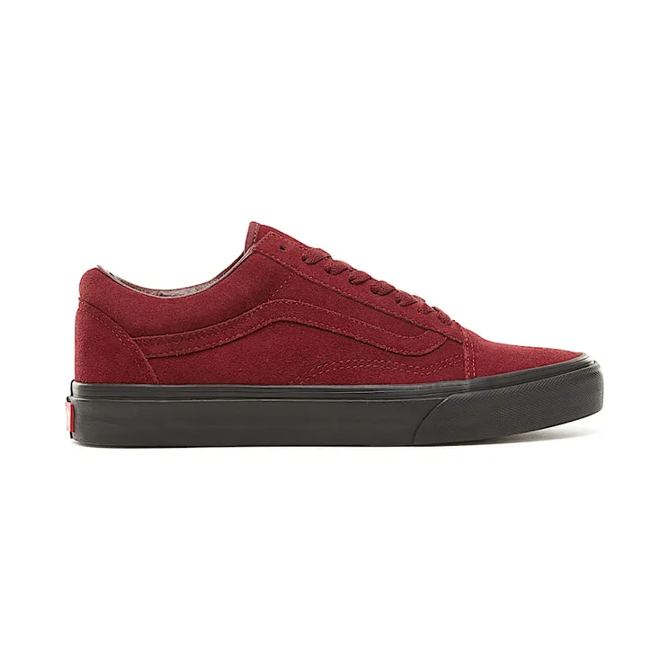 VANS Suède Black Outsole Old Skool Schoenen (Rood)