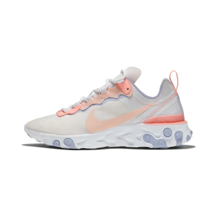 Nike React Element 55 “Pale Pink / Oxygen Purple / Pink Tint / Washed Coral” (BQ2728-601)