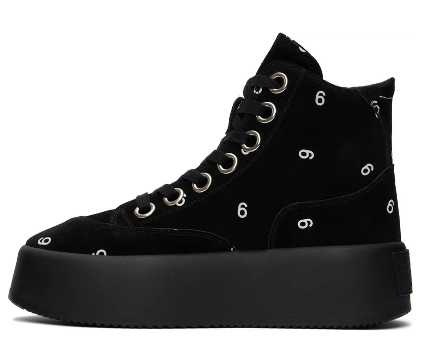MM6 Maison Margiela Off-White 6 Platform High Sneakers (S59WS0180 PR667) (3)