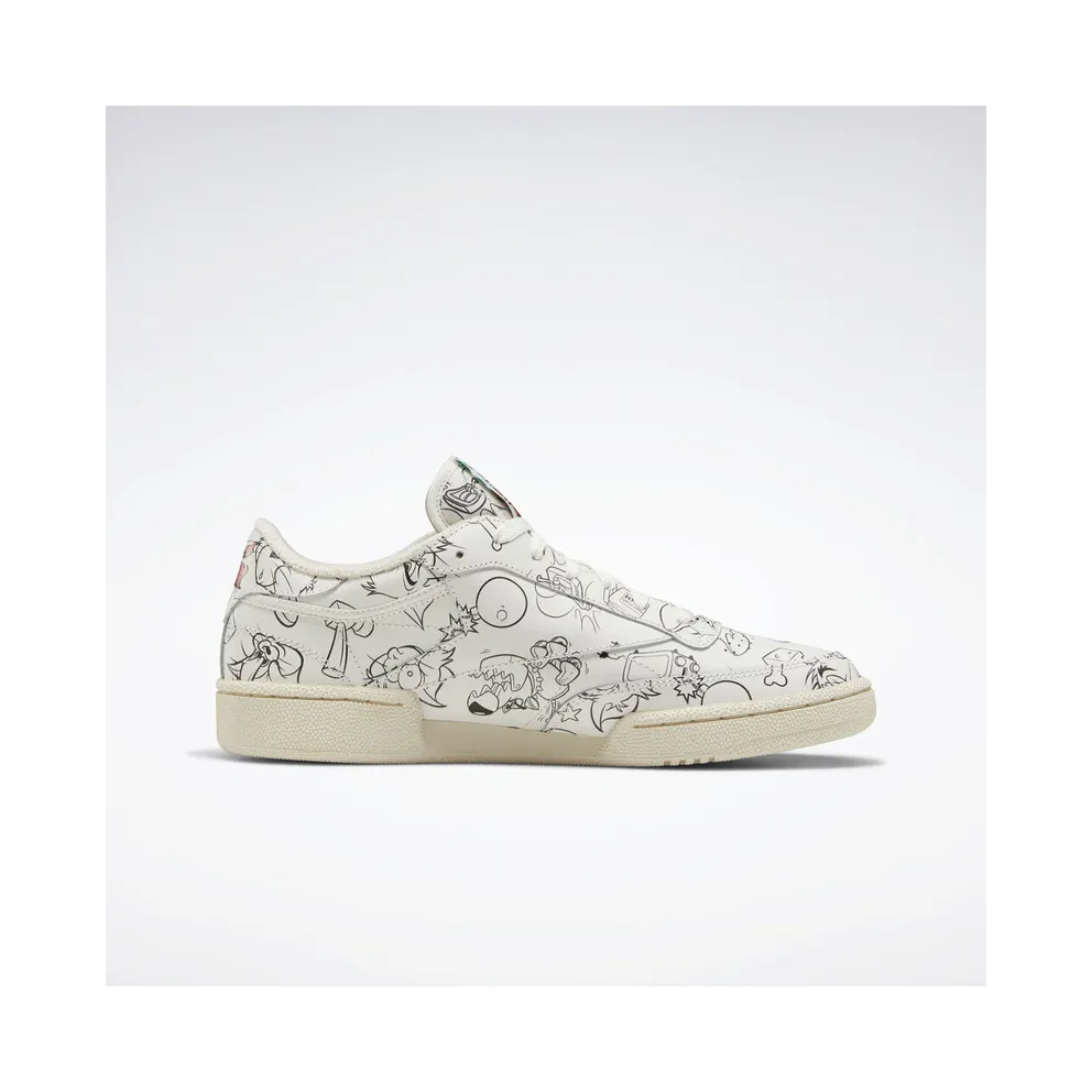 Reebok Club C Tom & Jerry All-Over Chalk/Paper White-Excellent Red (Other Brands Other)
