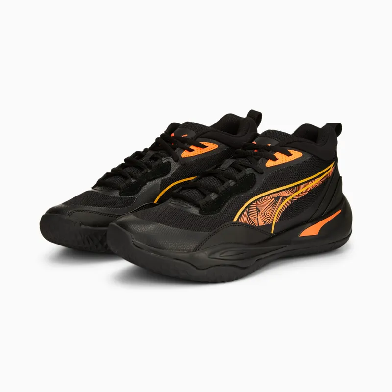 Puma Playmaker Pro Laser Basketball Shoes Orange/Black (378323-01)