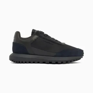 Armani Lace-Up Sneakers In Suede And Velvet With Cordura Details (EM004839-AF29491-MZ312)