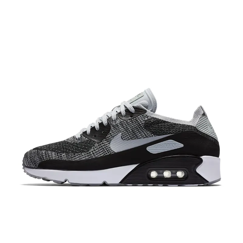 Nike Air Max 90 Ultra 2.0 Flyknit Black Wolf Grey Black/Wolf Grey-Pure Platinum-Dark Grey (875943-005)