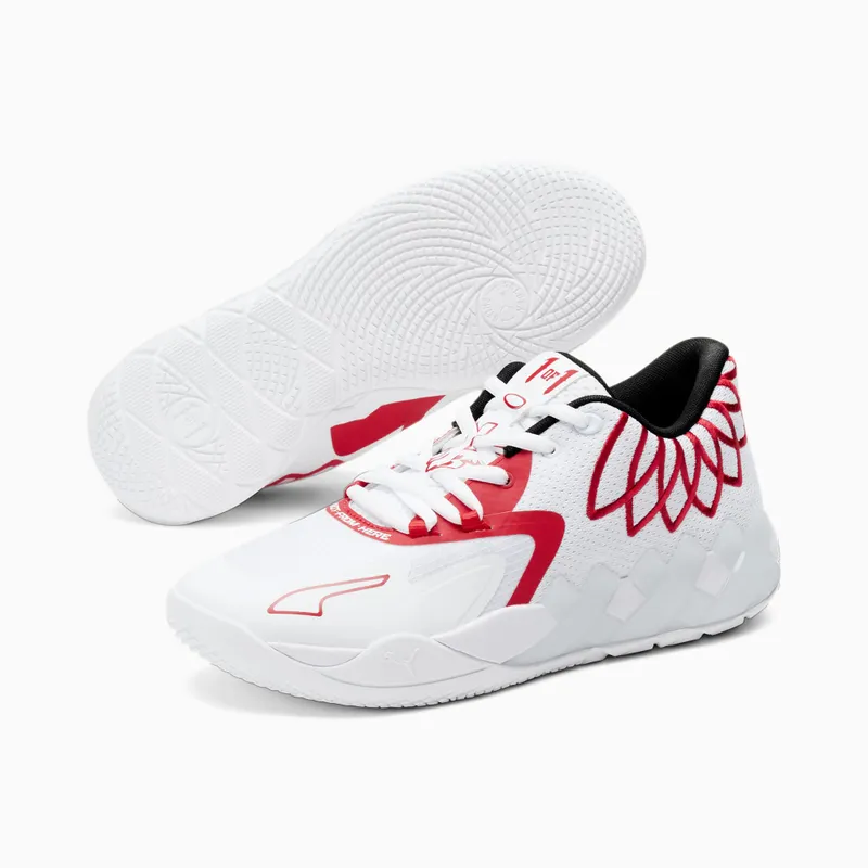 Men’s PUMA Mb.01 Lo White/High Risk Red (376941-10)