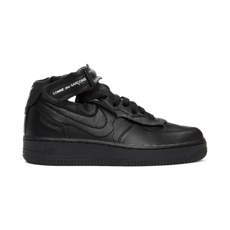 Comme des Garcons Black Nike Edition Air Force 1 Mid Sneakers (GF-K108-001)