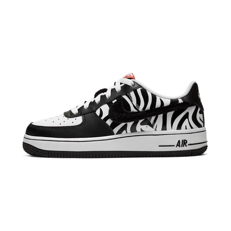 Nike Air Force 1 Low’Zebra Print’ GS White/Black (CU4687-100)