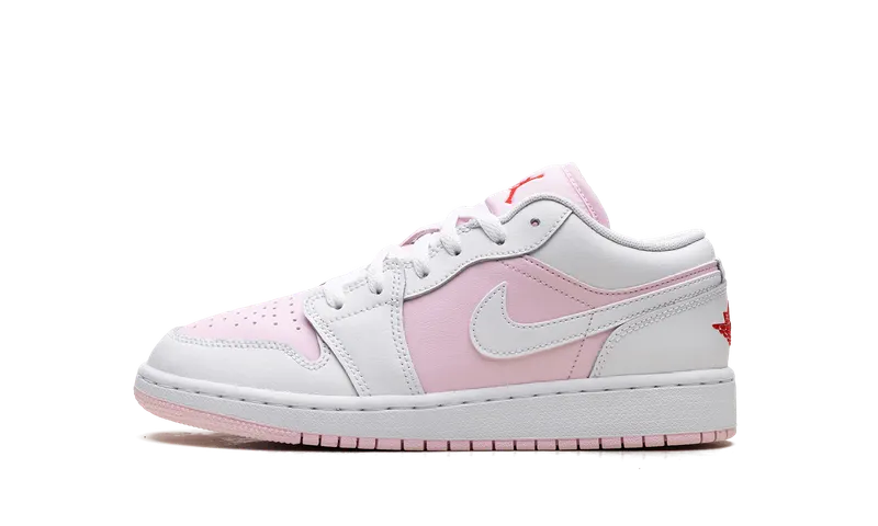 Jordan 1 Low GS “Pink Foam Fire Red White” (553560-608)