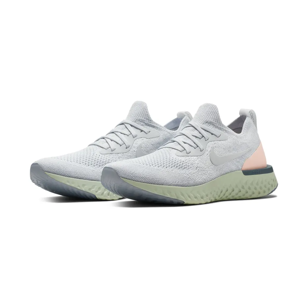 Nike Epic React Flyknit Pure Platinum Celestial Teal (W) Pure Platinum/Particle Beige-Celestial Teal-Pure Platinum (AQ0070-014)