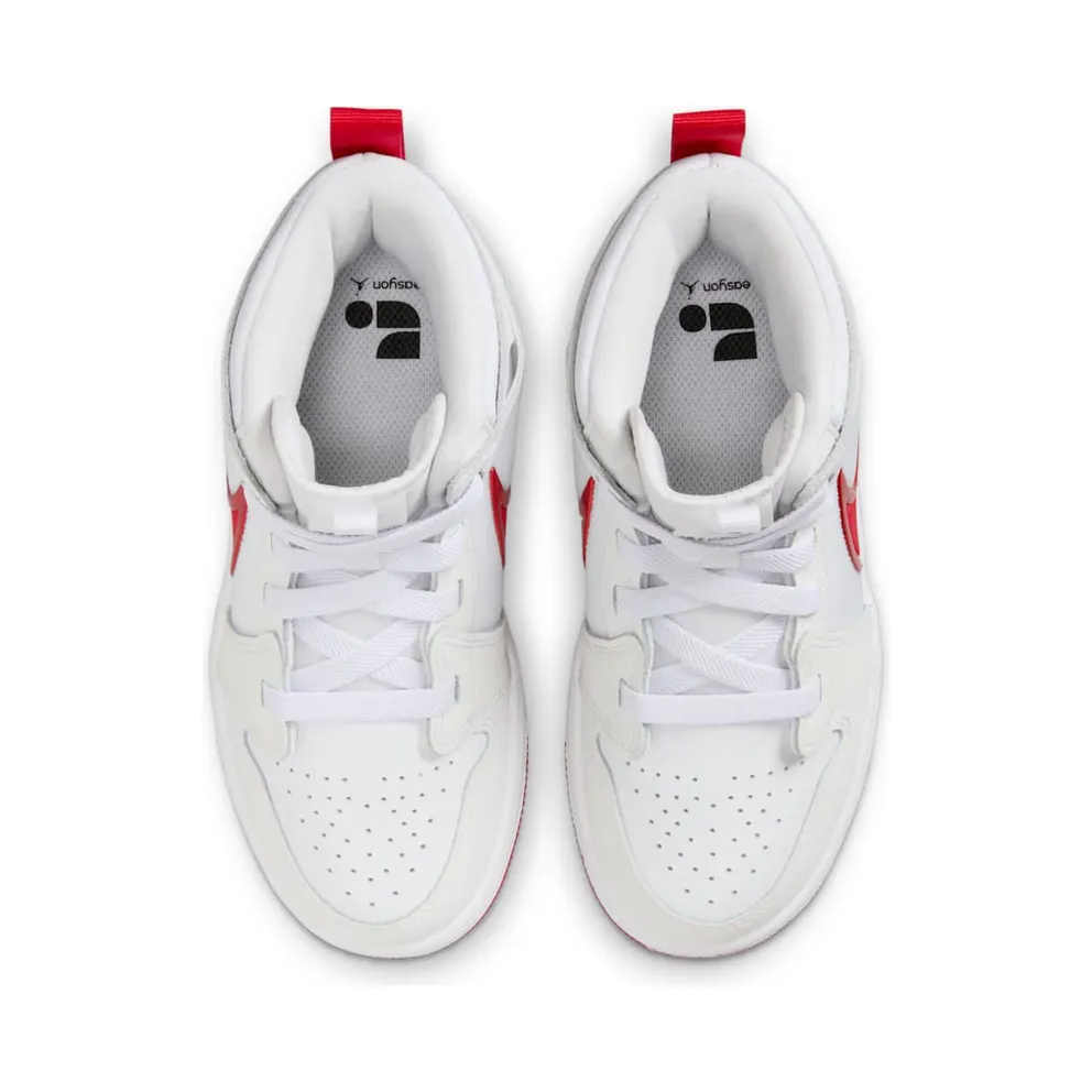Jordan 1 Mid RM EasyOn PS “White Black University Red” (FQ1282-106)