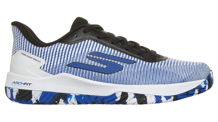 Skechers Viper Court Pro 2.0 Sneaker Wht/Zwart/Blauw