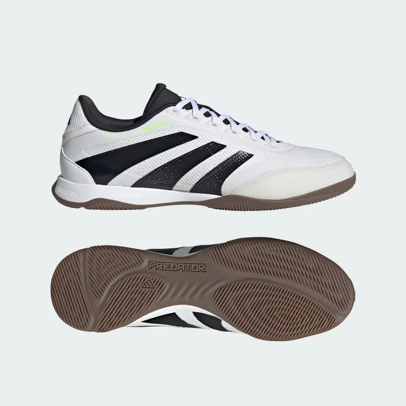 adidas Predator League Indoor Cloud White Core Black Lucid Lemon (JR7023)