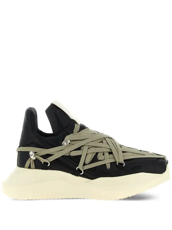 Rick Owens Megalace Geth Runner Sneakers – Schwarz (RU02E1812LCOW1)