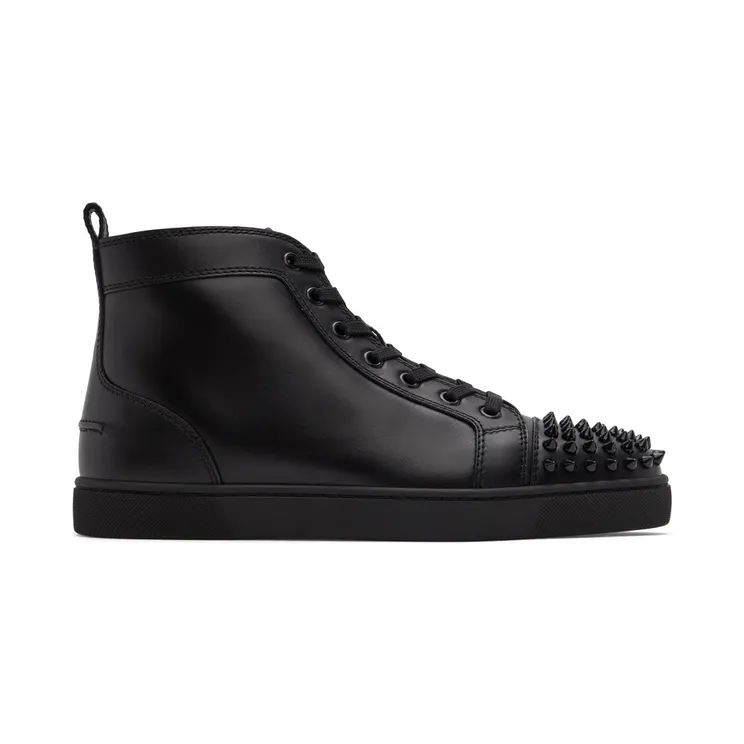 Christian Louboutin Black Lou Spikes High-Top Sneakers (1151061)
