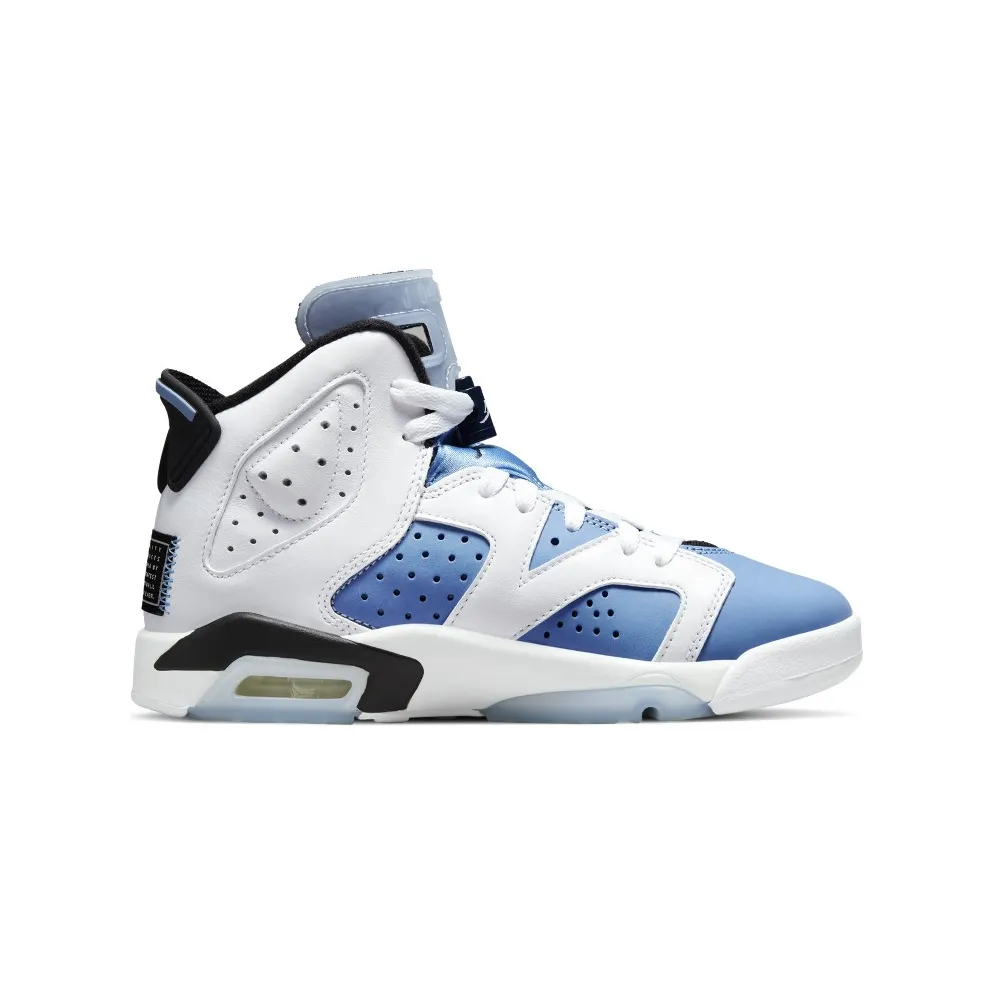 Air Jordan 6 Retro UNC White (GS) (384665-410)
