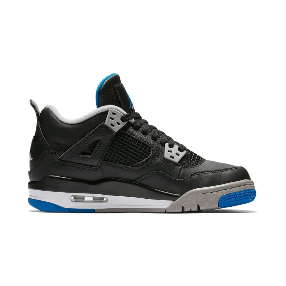 Jordan 4 Retro Motorsports Alternate (GS) Black/Soar-Matte Silver (408452-006)