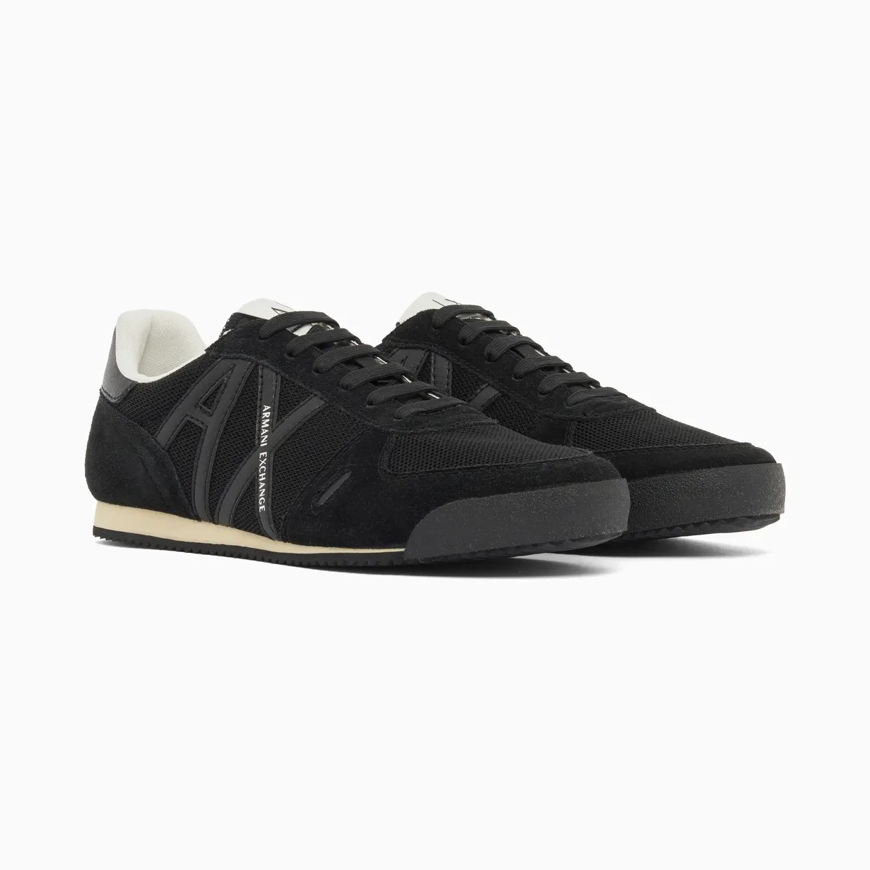 Armani Lace-Up Sneakers In Suede And Mesh With A Rubber Sole (XM002616-AF22755-MC005) (2)