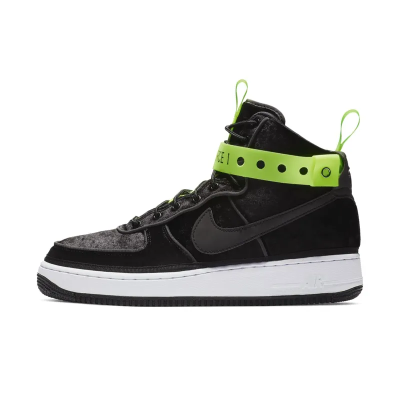 Nike Air Force 1 High Magic Stick VIP Black Black/Black-Volt-Black (573967-003)