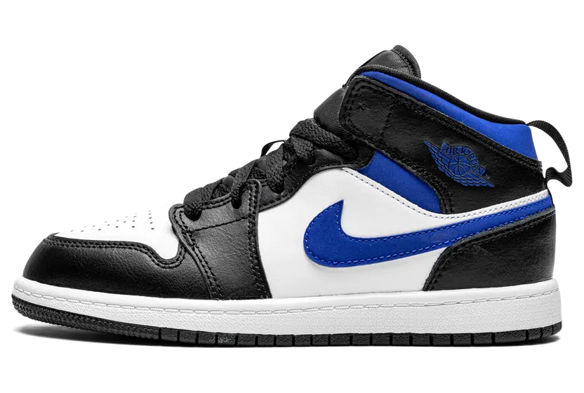 Air Jordan 1 Mid Racer Blue (PS) – “Black / Racer Blue-white” (640734-140)