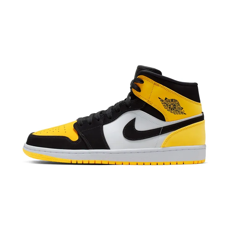 Air Jordan 1 Mid SE Yellow Toe “Black / Tour Yellow / White” (852542-071)
