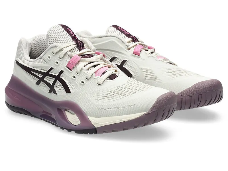 ASICS GEL-RESOLUTION X “Soft Oat / Dark Aubergine” (1042A279-250)