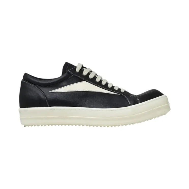 Rick Owens Leather Jumbolace Low Sneaks Milk (RO01E7883 LLPPW2 1111)