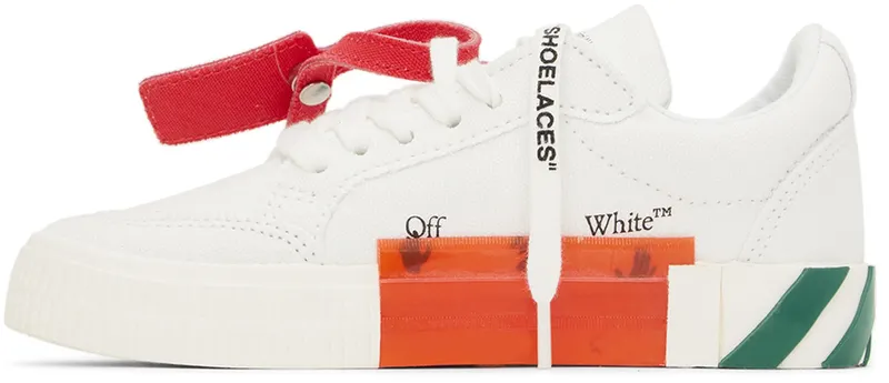 Off-White Kids White & Green Vulcanized (OBIA003S22FAB0010155)