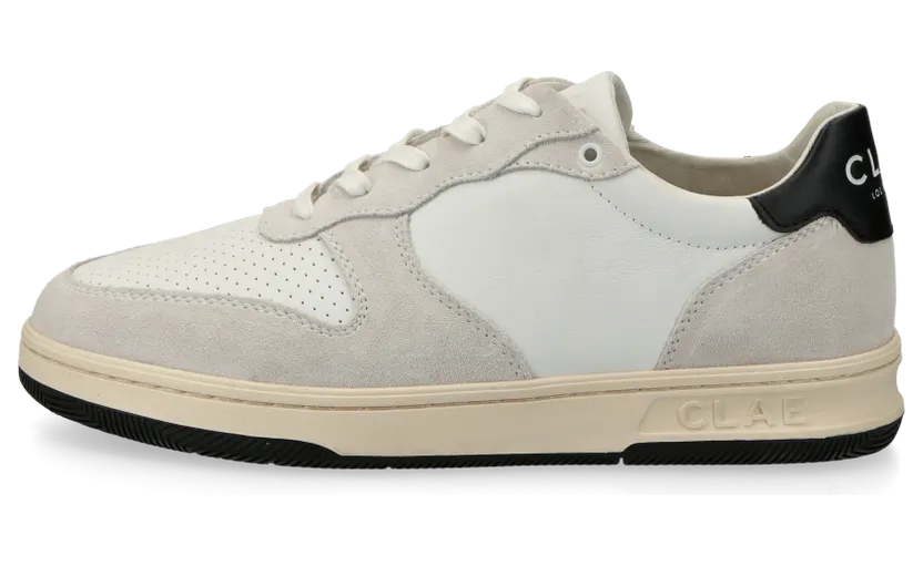 CLAE Malone (white leather / black) – CL23AMA01