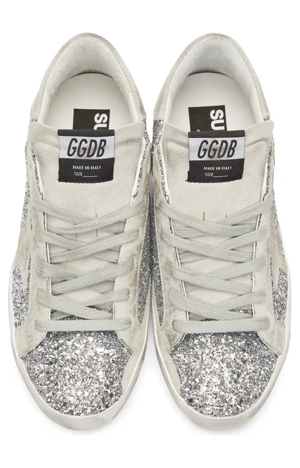 Golden Goose SSENSE Exclusive Silver Glitter Superstar Silver (F37WS590.A49) (5)