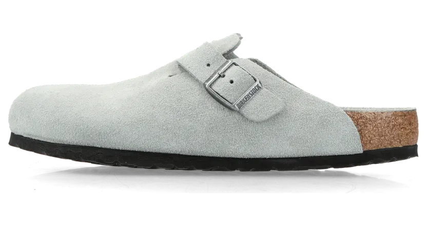 Birkenstock Boston Soft Footbed Suede Leather Pure Sage