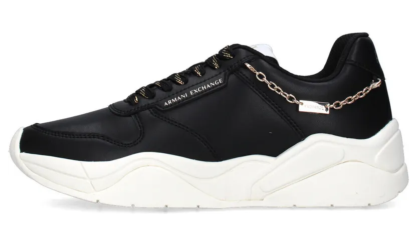 Armani Exchange Sneakers mit Kettenverzierung – Schwarz (XW001617AF17443) (3)