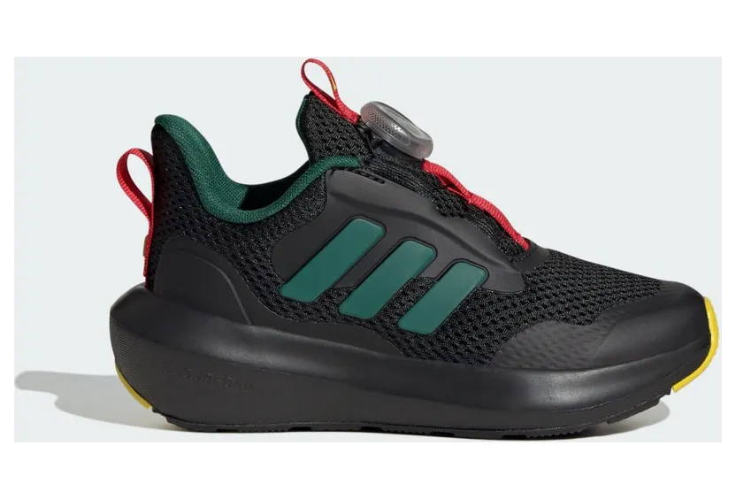 Adidas Fortarun 3.0 Boa Shoes Kids Core Black / Collegiate Green / Yellow (JI2197)