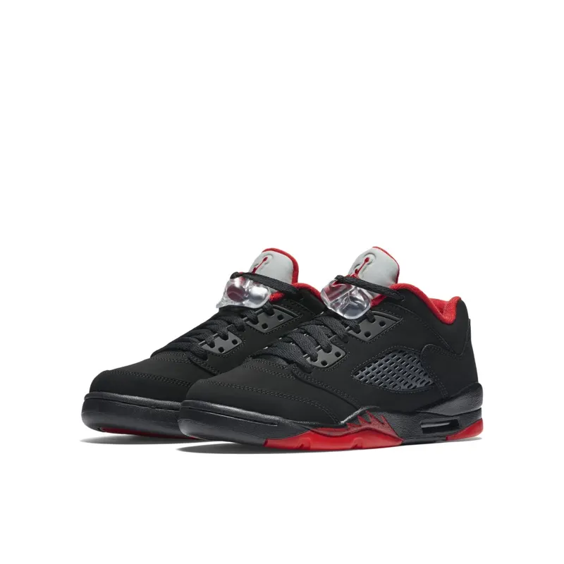 Jordan 5 Retro Low Alternate 90 (GS) Black/Gym Red/Metallic (314338-001)