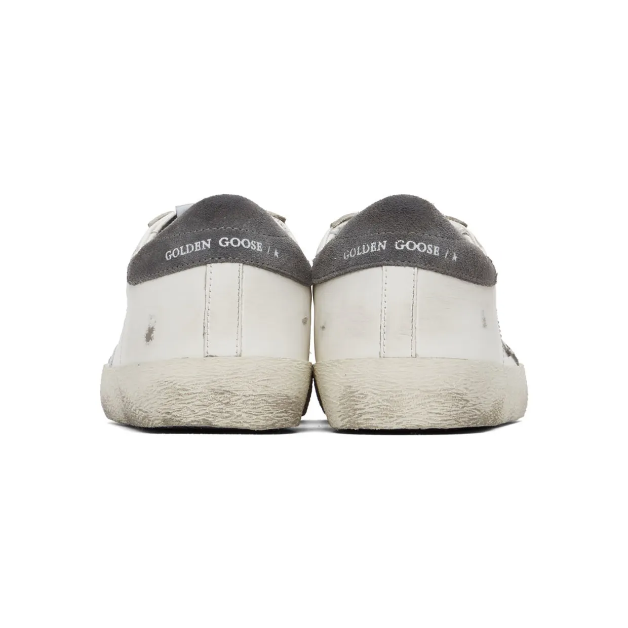 Golden Goose White & Grey Super-Star Sneakers (GMF00101.F002045.10772) (4)