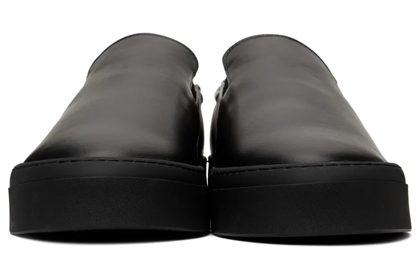The Row Black Leather Dean Slip-On Sneakers (F2008-N60) (2)