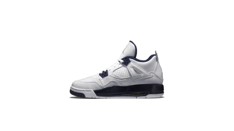 Jordan 4 Retro Columbia 2015 (GS) White/Legend Blue-Midnight Navy (408452-107)