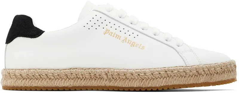 Palm Angels White Palm One Espadrille (PMIB001S22LEA0010101)