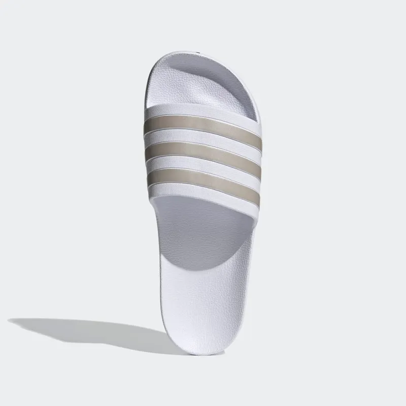 Adidas Adilette Aqua Slides Cloud White / Platinum Metallic / Cloud White (EF1730)