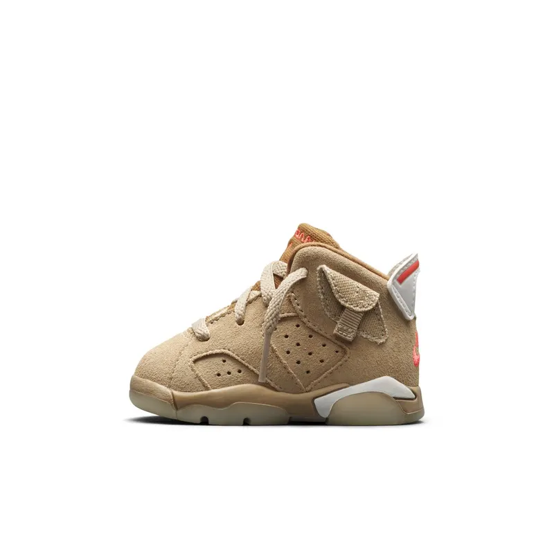 Air Jordan x Travis Scott 6 Retro British Khaki (TD) (2021) – “British Khaki / Sail / Bright Crimson” (DH0692-200)