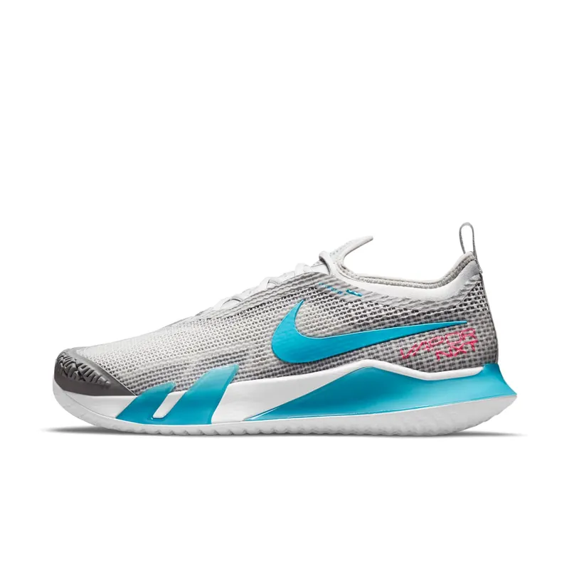 NikeCourt React Vapor Nxt Hardcourt “Grey Fog / Hyper Pink / White / Chlorine Blue” (CV0724-024)