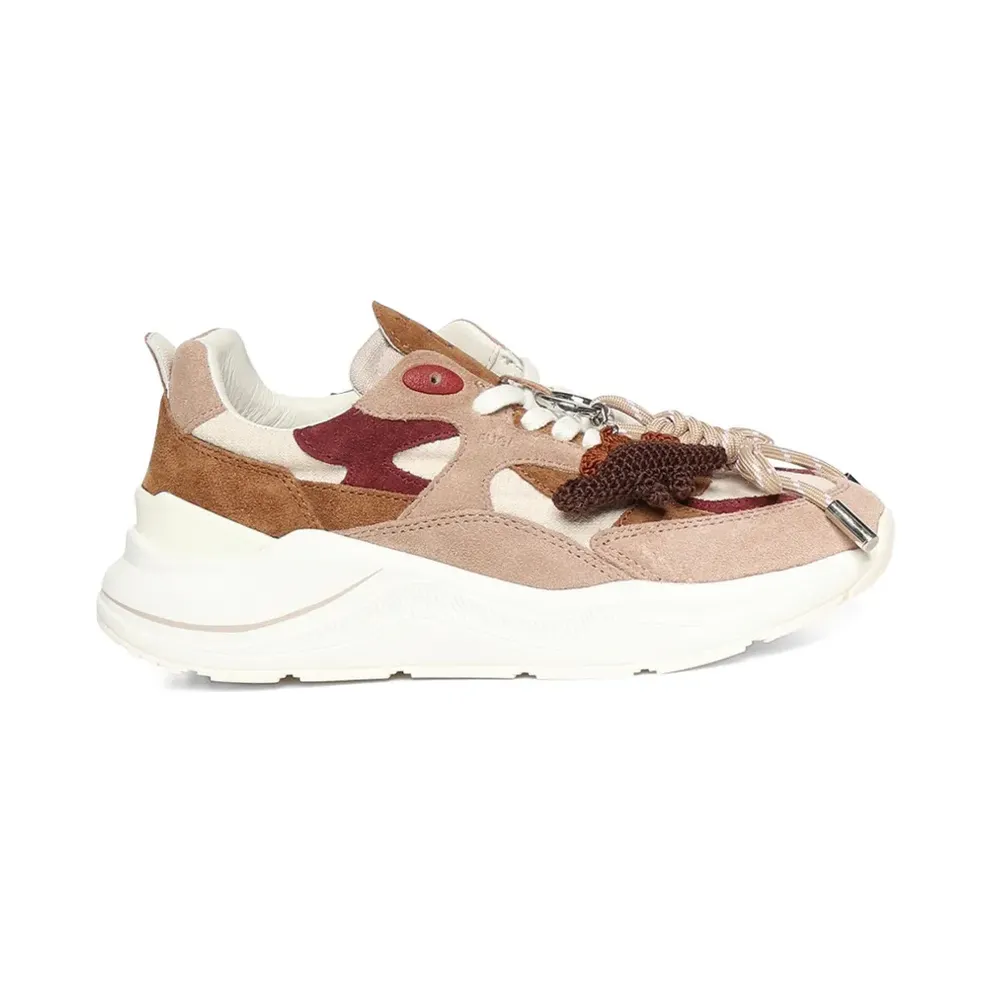 D.A.T.E. Fuga sneakers met vlakken – Beige (W441FG)